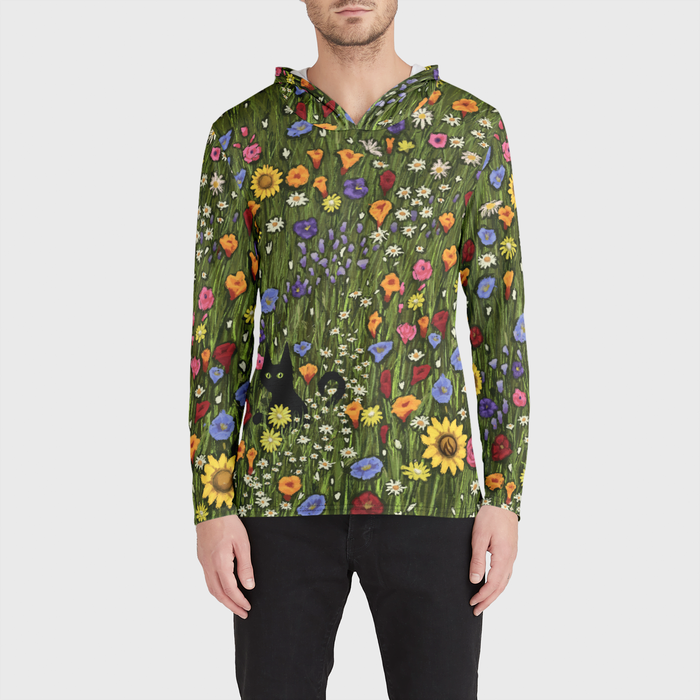 Flower Cat T-Shirt Hoodie