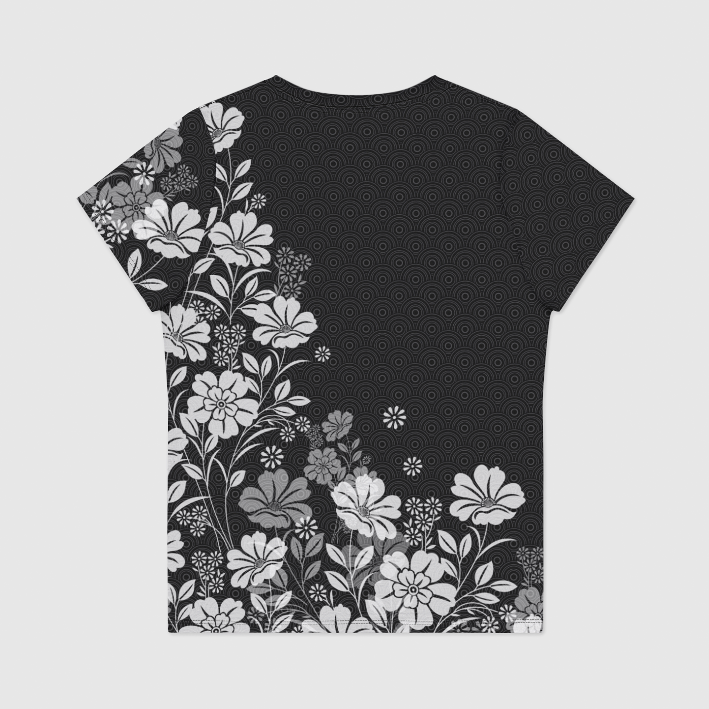 Floral Fade Womens V-Neck T-Shirt