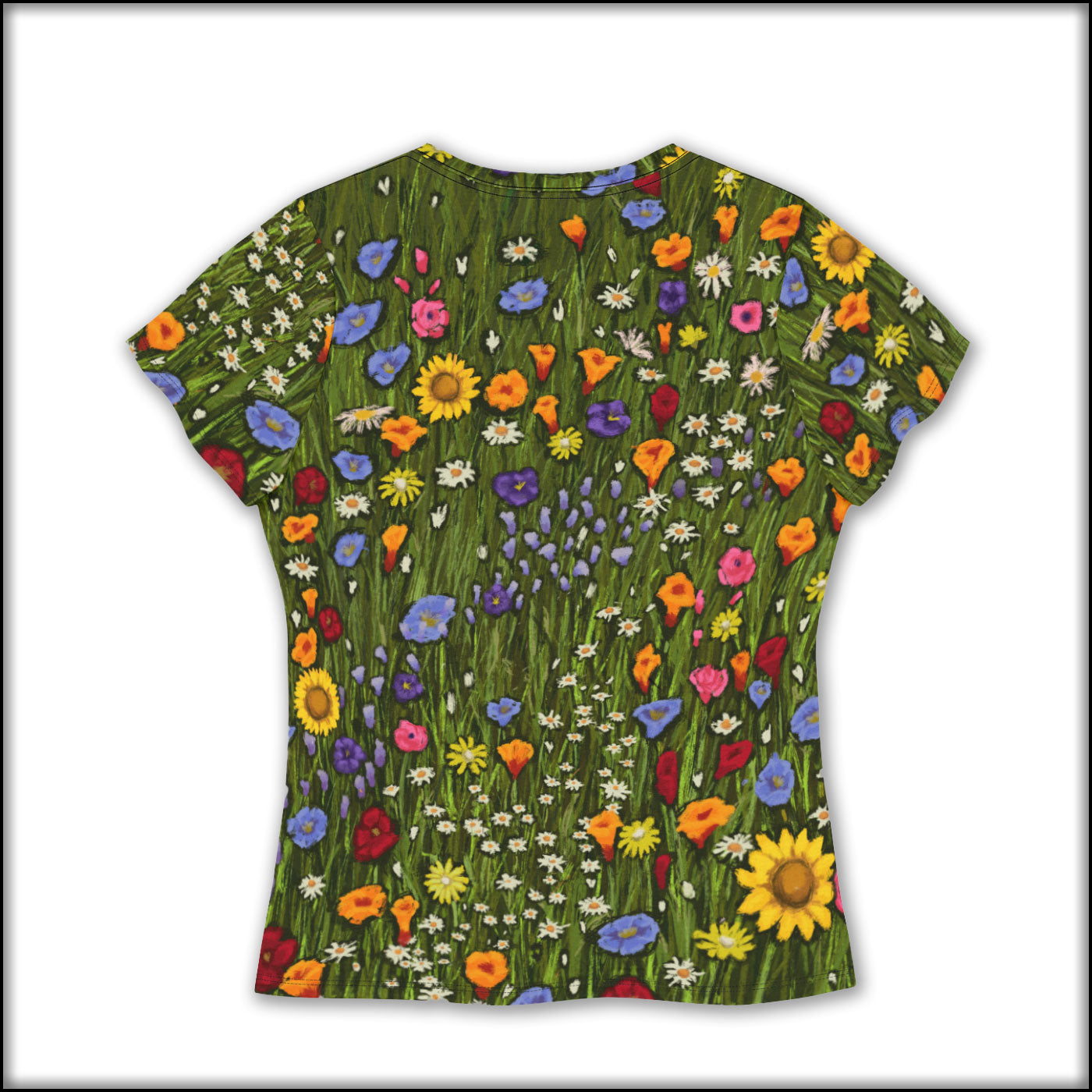 Flower Cat Scoop Neck