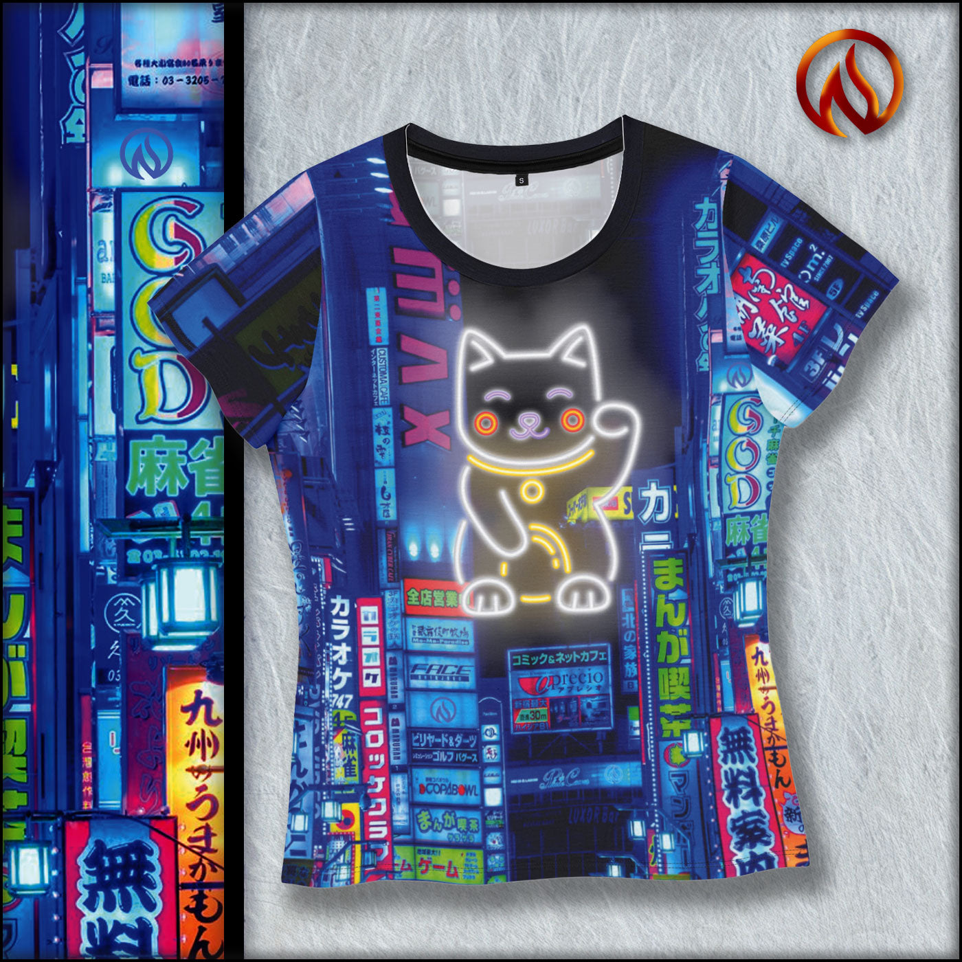 Lucky Cat Scoop Neck Tee