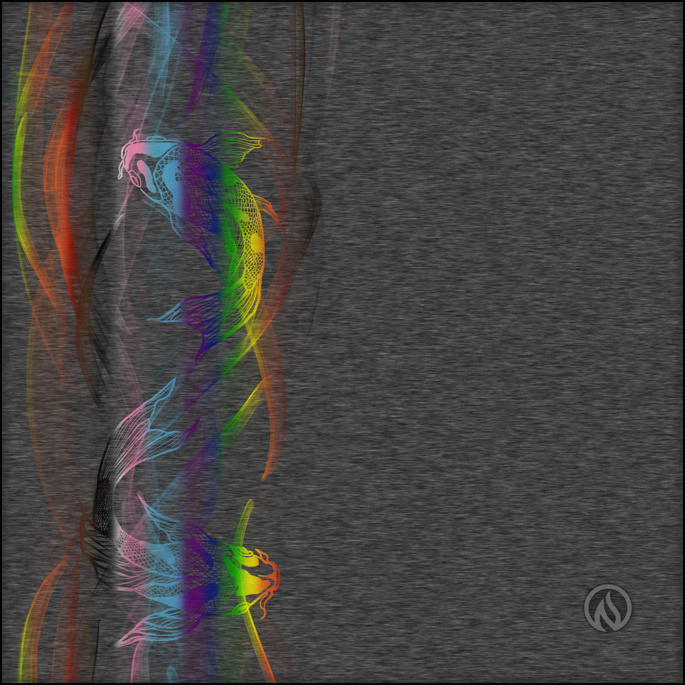Mens Rainbow Koi Tech Shirt