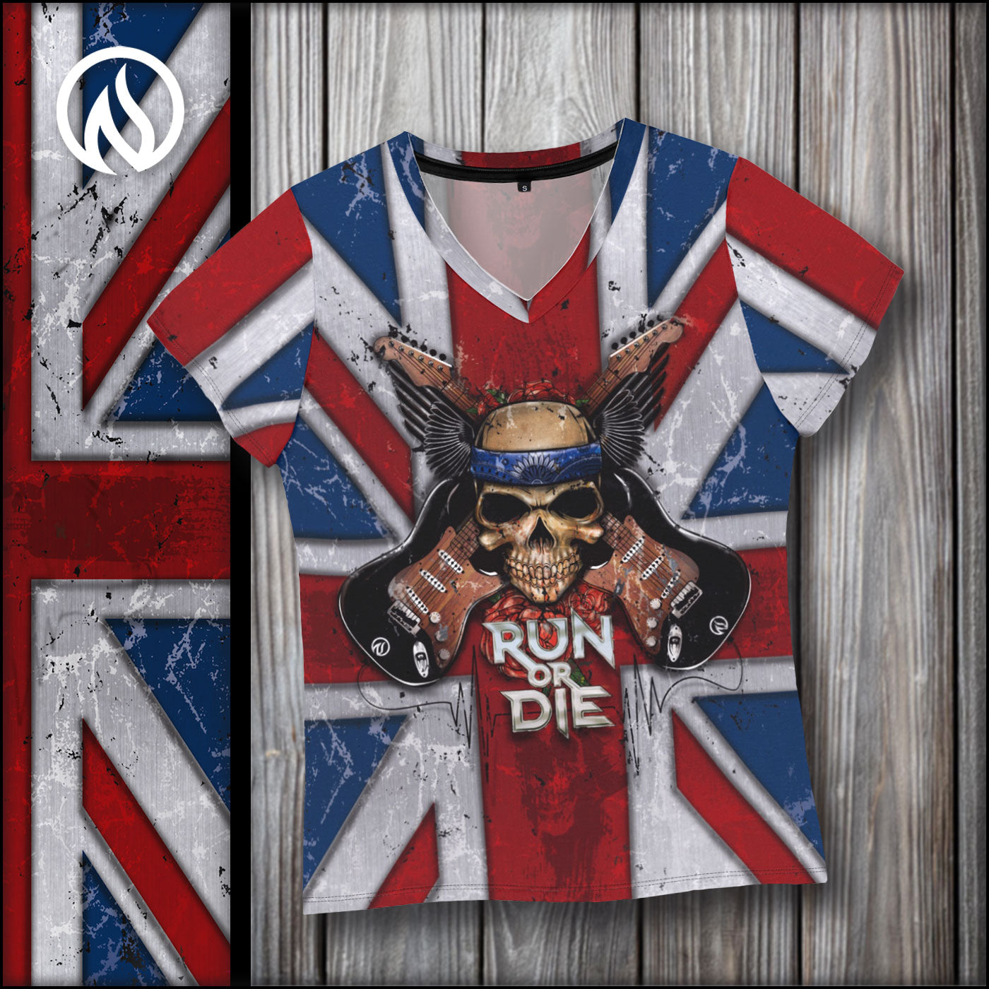 Rock n Roll ROD Womens V-Neck T-Shirt