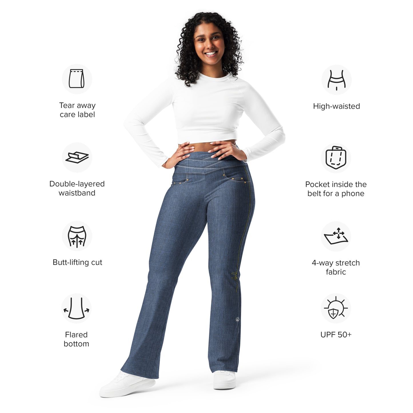 True Blue Denim Yoga Pants w/Pocket