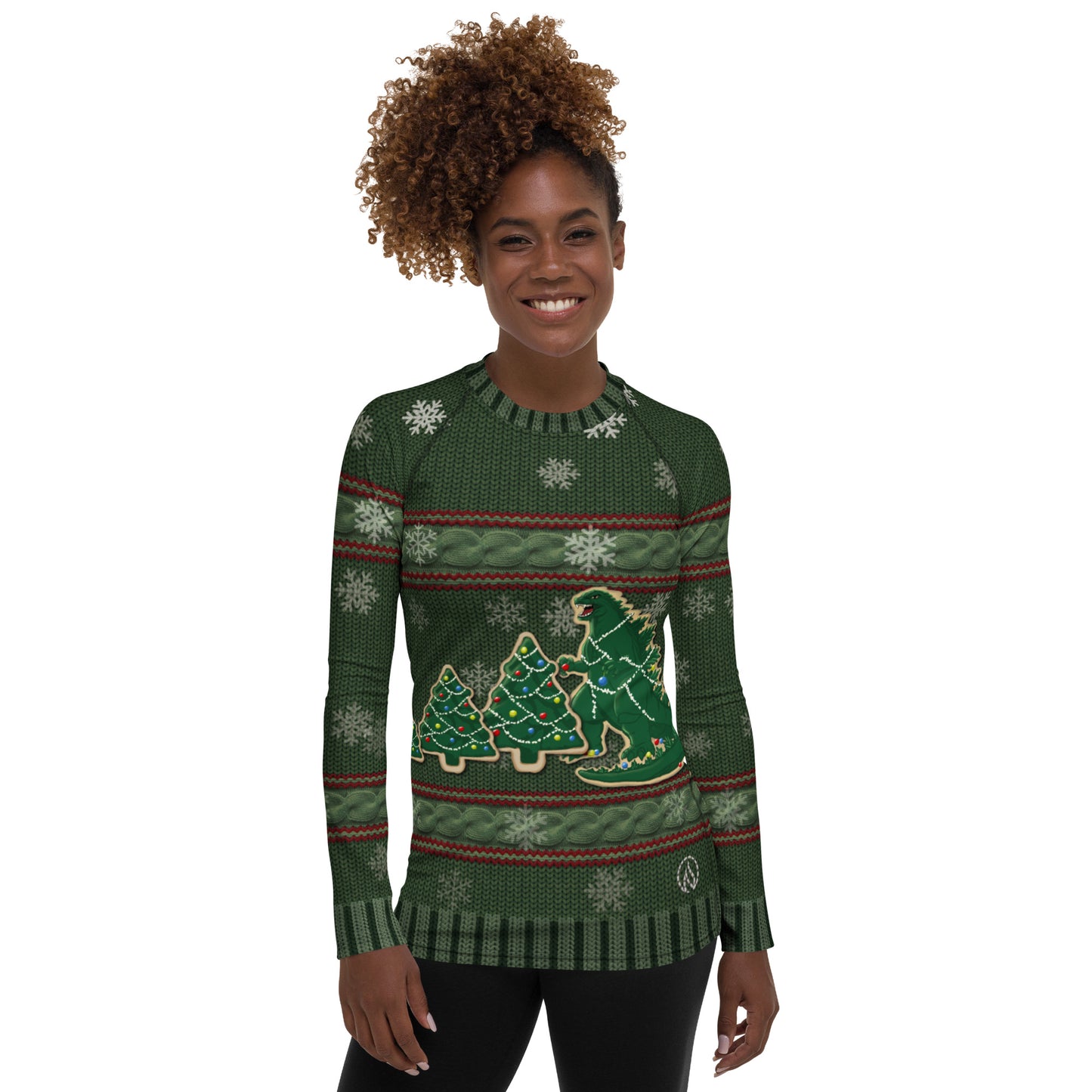 Women's Holiday Cookie Monster Rash Guard