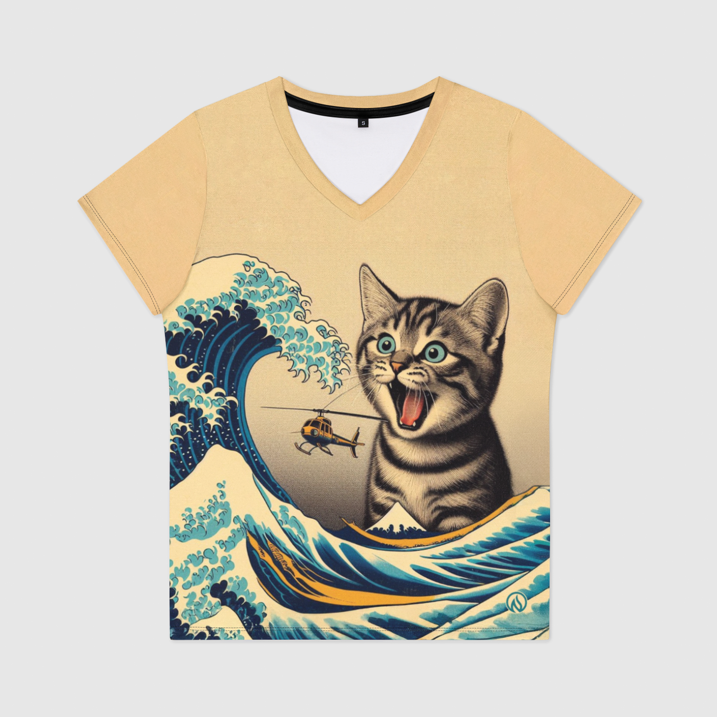 Catzilla V-Neck T-Shirt