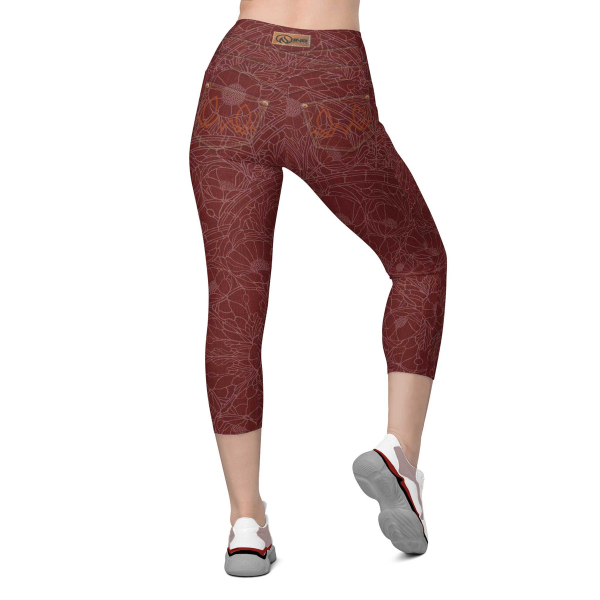 Poppy Red Denim Capris w/ Pockets