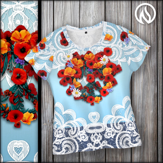 Boho Flowers Scoop T-Shirt
