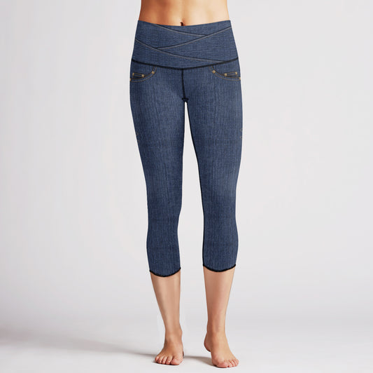 True Blue Denim Reversible Capris