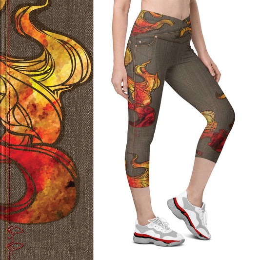 Fire Capris w/ Pockets