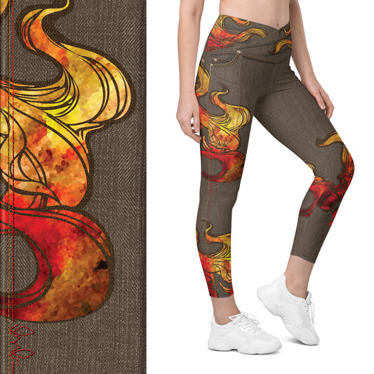 Psychedelic Crossover Tights w/Pockets