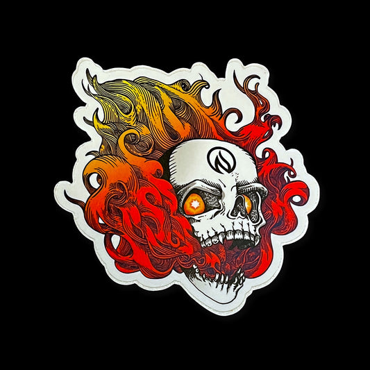 Fire Skull Sticker