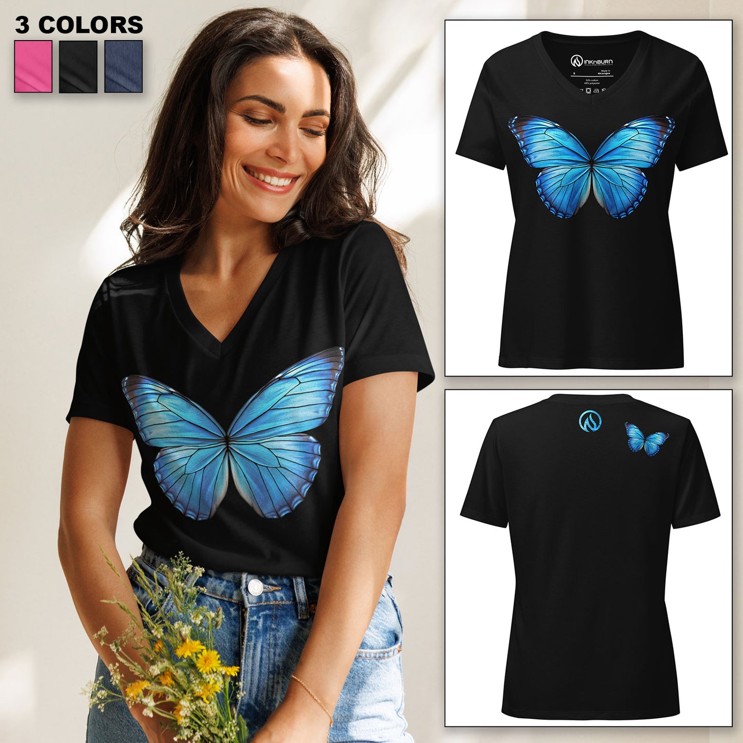 Ascent V-Neck Cotton T-Shirt (3 Colors)