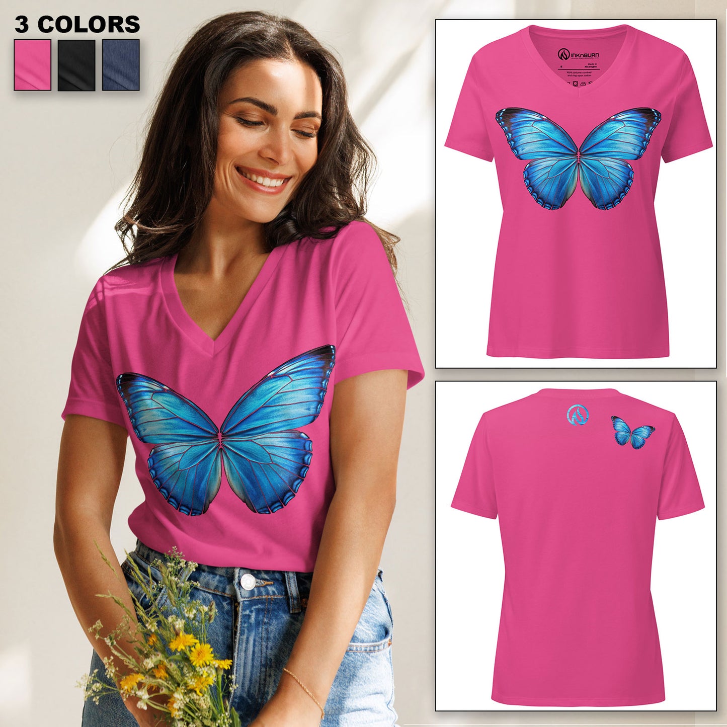 Ascent V-Neck Cotton T-Shirt (3 Colors)