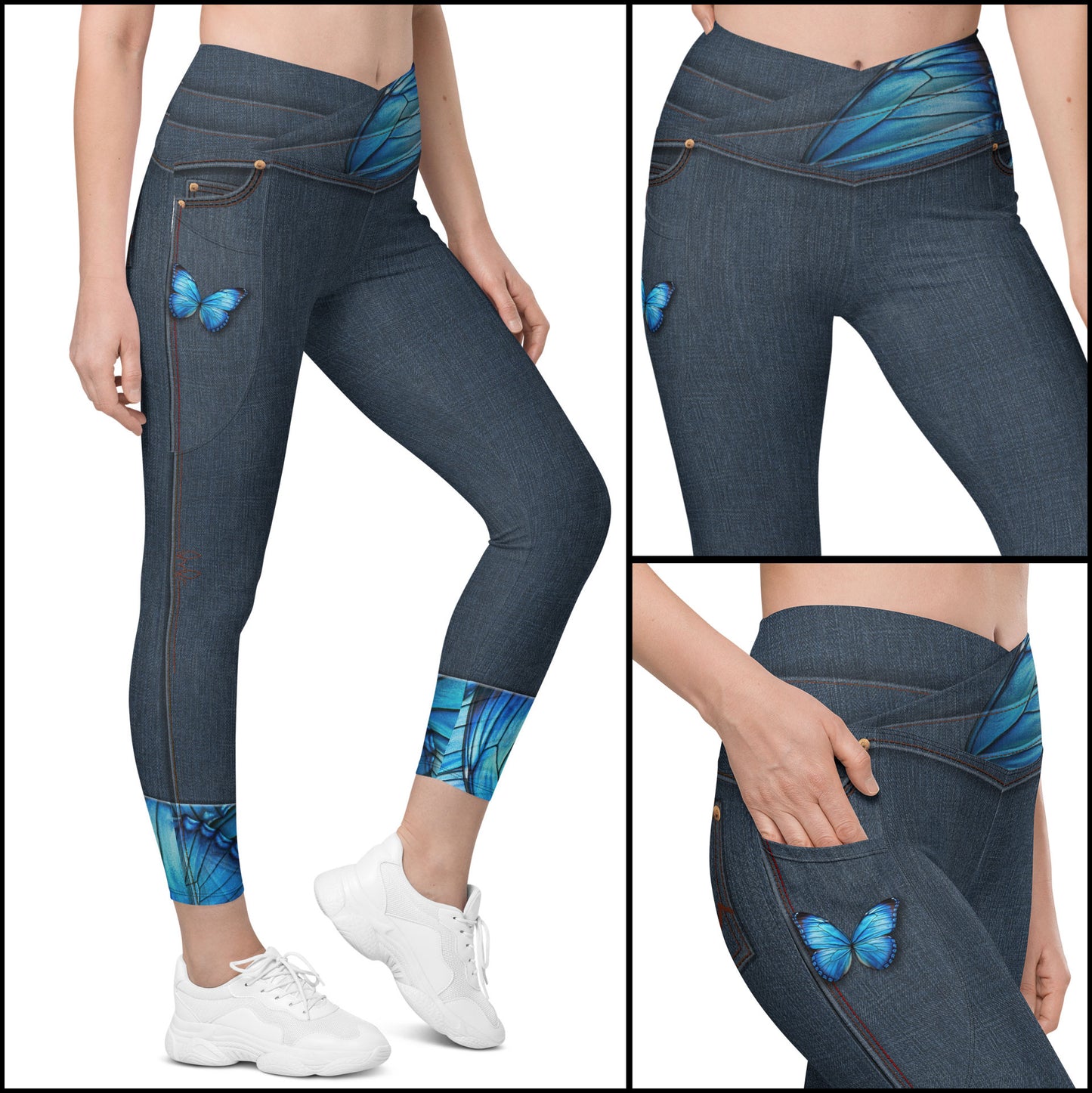 Ascent Denim Crossover Tights w/Pockets
