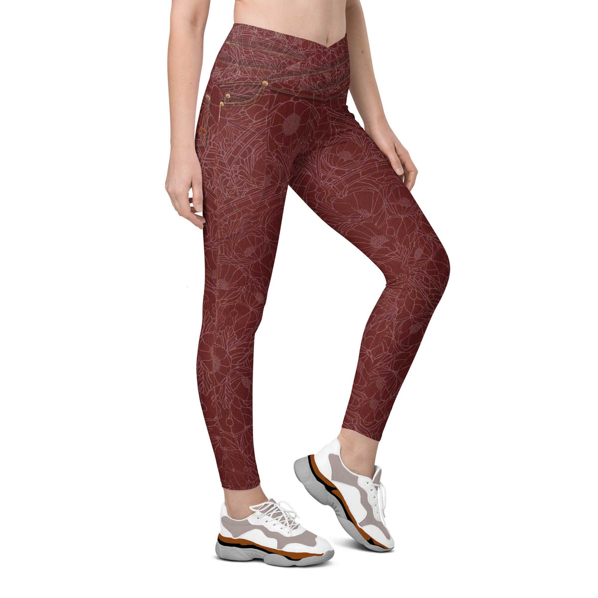 Red Denim Tights
