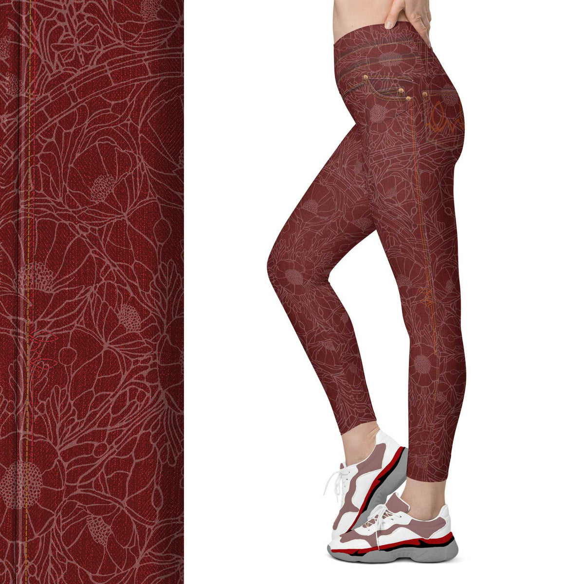 Red Denim Tights