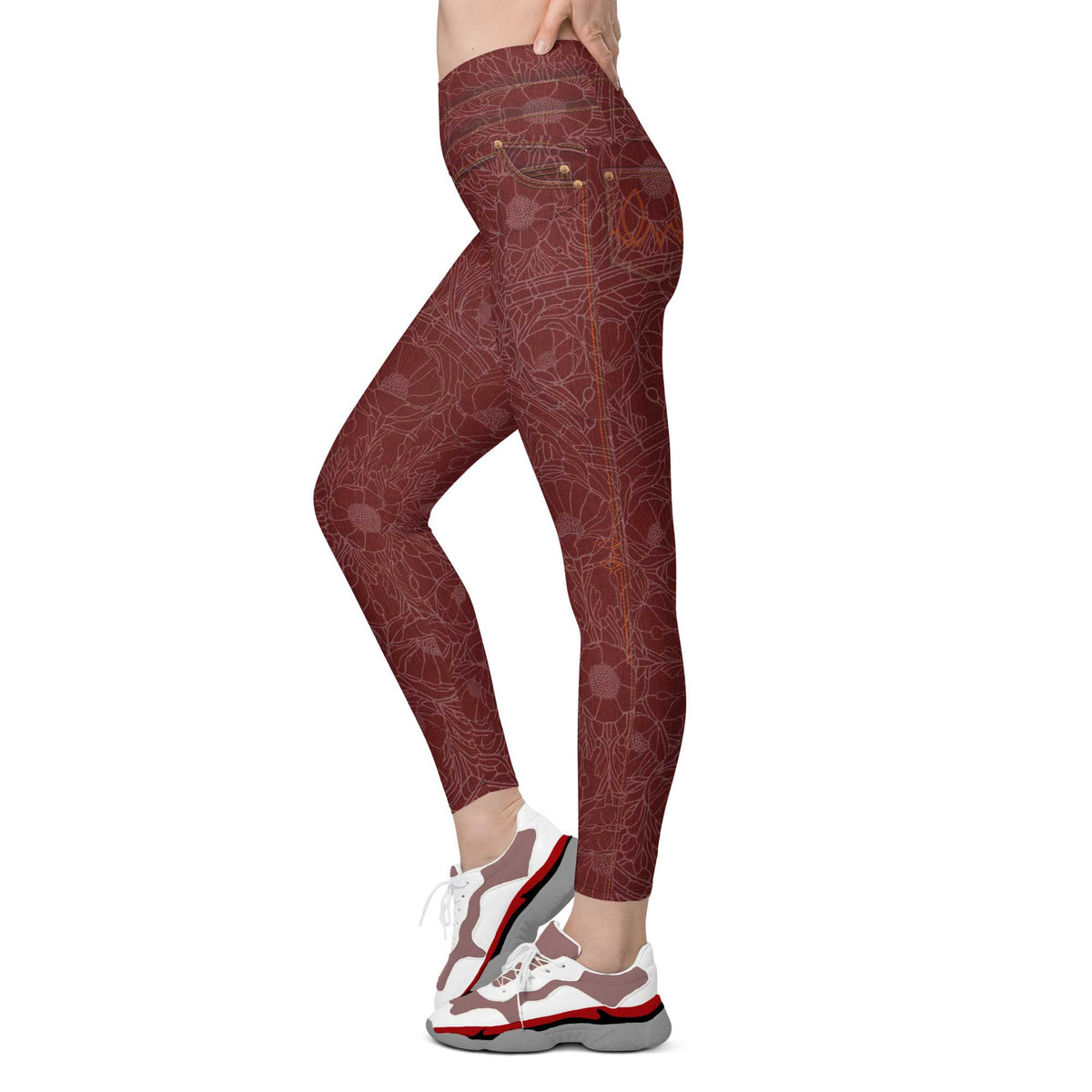 Red Denim Tights