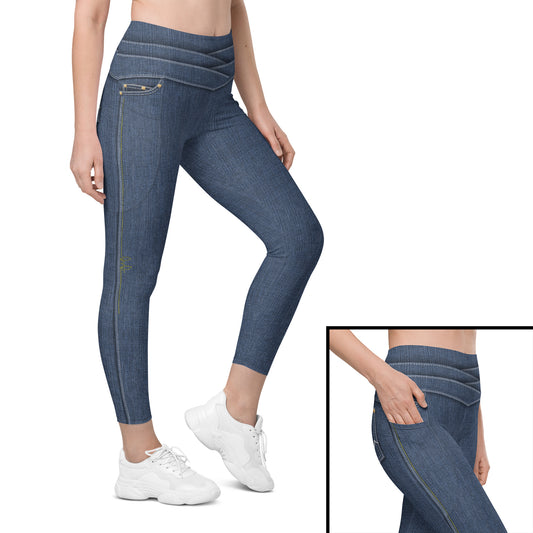 True Blue Denim Tights w/Pockets 2XS-XL