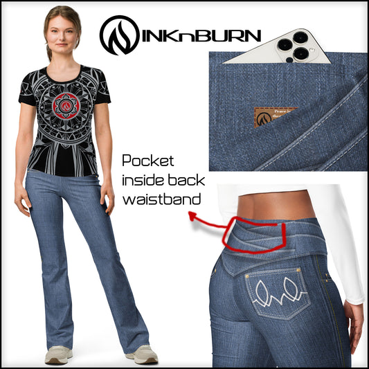 True Blue Denim Yoga Pants w/Pocket