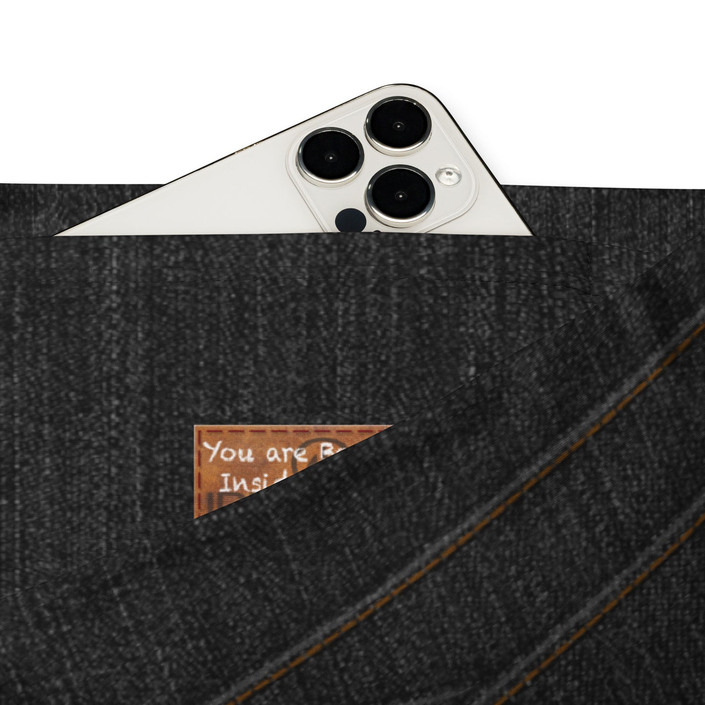 Black Denim Yoga Pants w/ Pocket