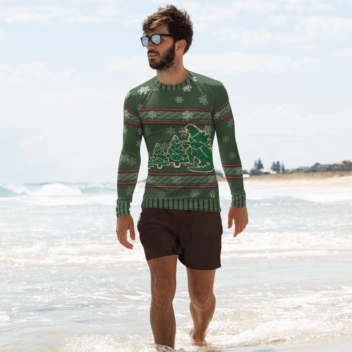 Men's Holiday Cookie Monster Rash Guard