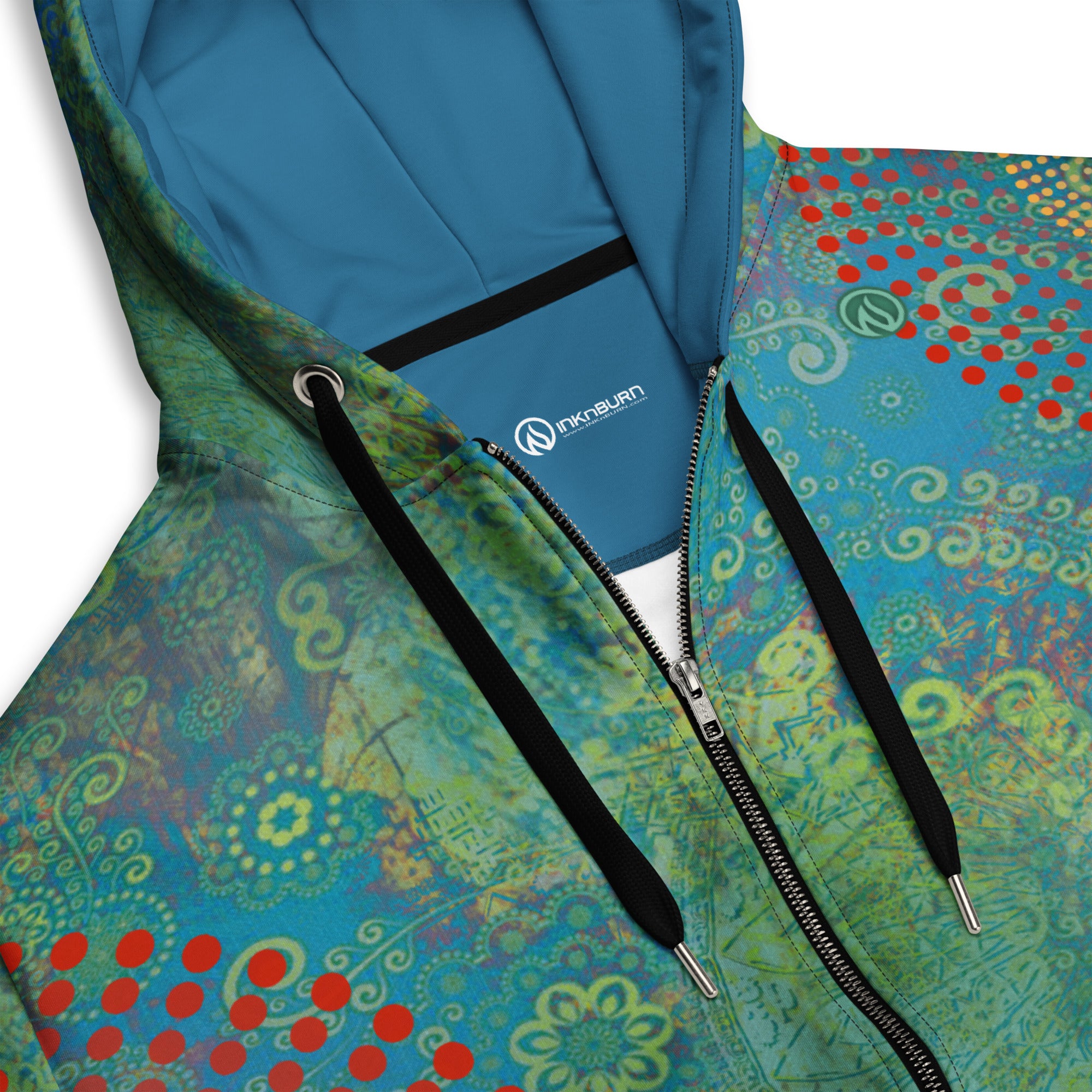 Vintage Paisley Zip Hoodie – INKnBURN