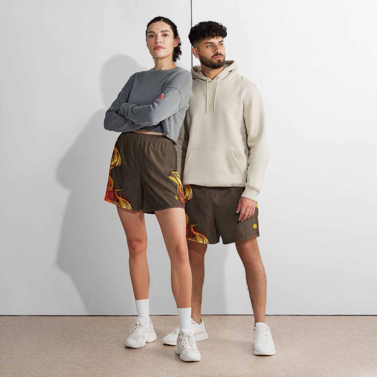 Fire Unisex Long Shorts (6")