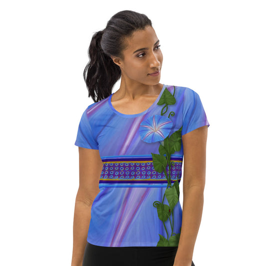 Morning Glory Scoop Neck Tech Shirt