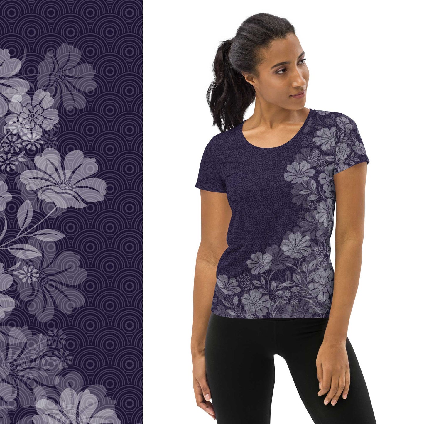 Floral Fade Scoop Neck Tech