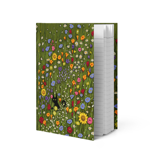 Flower Cat Hardcover Notebook