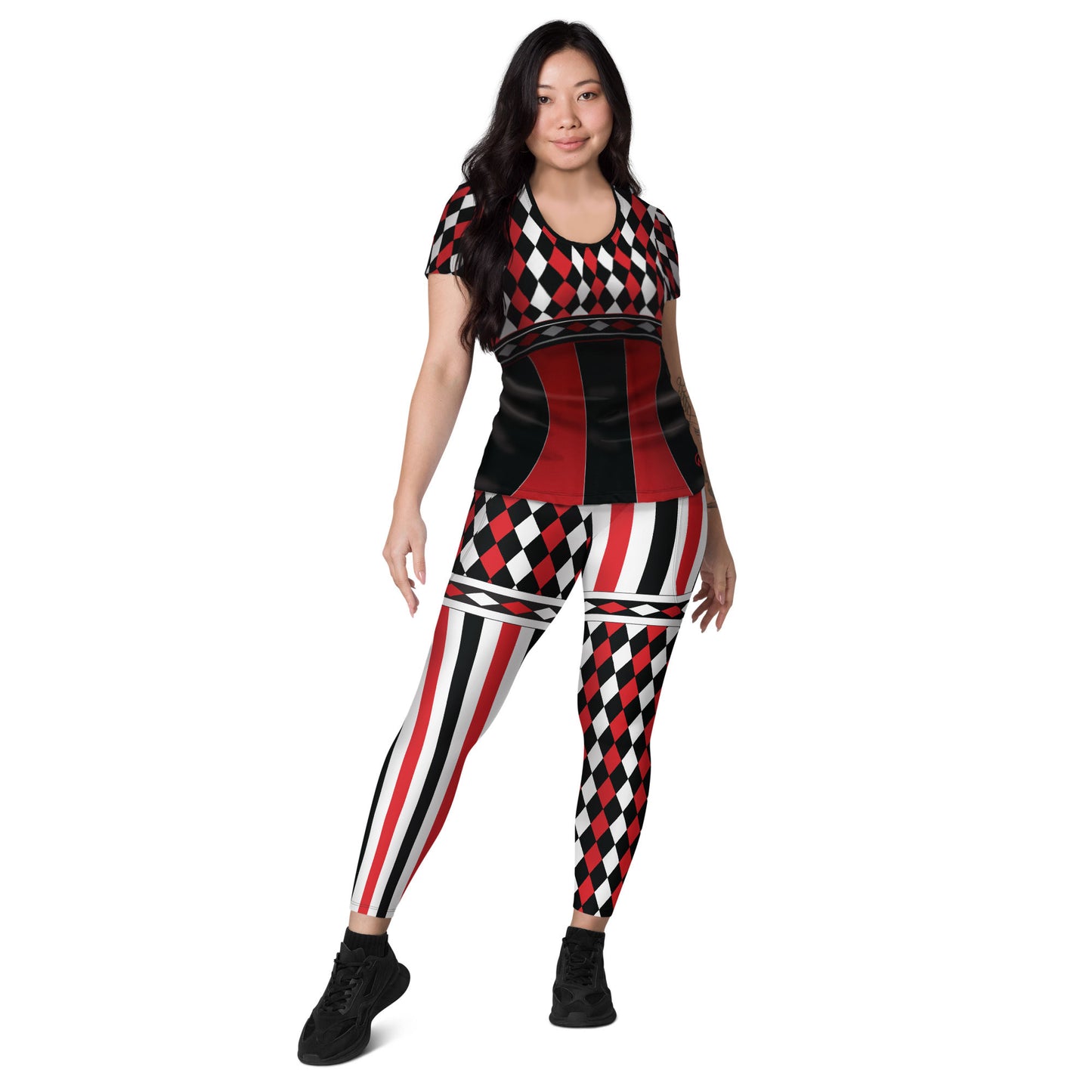 Harlequin Crossover Tights with Pockets
