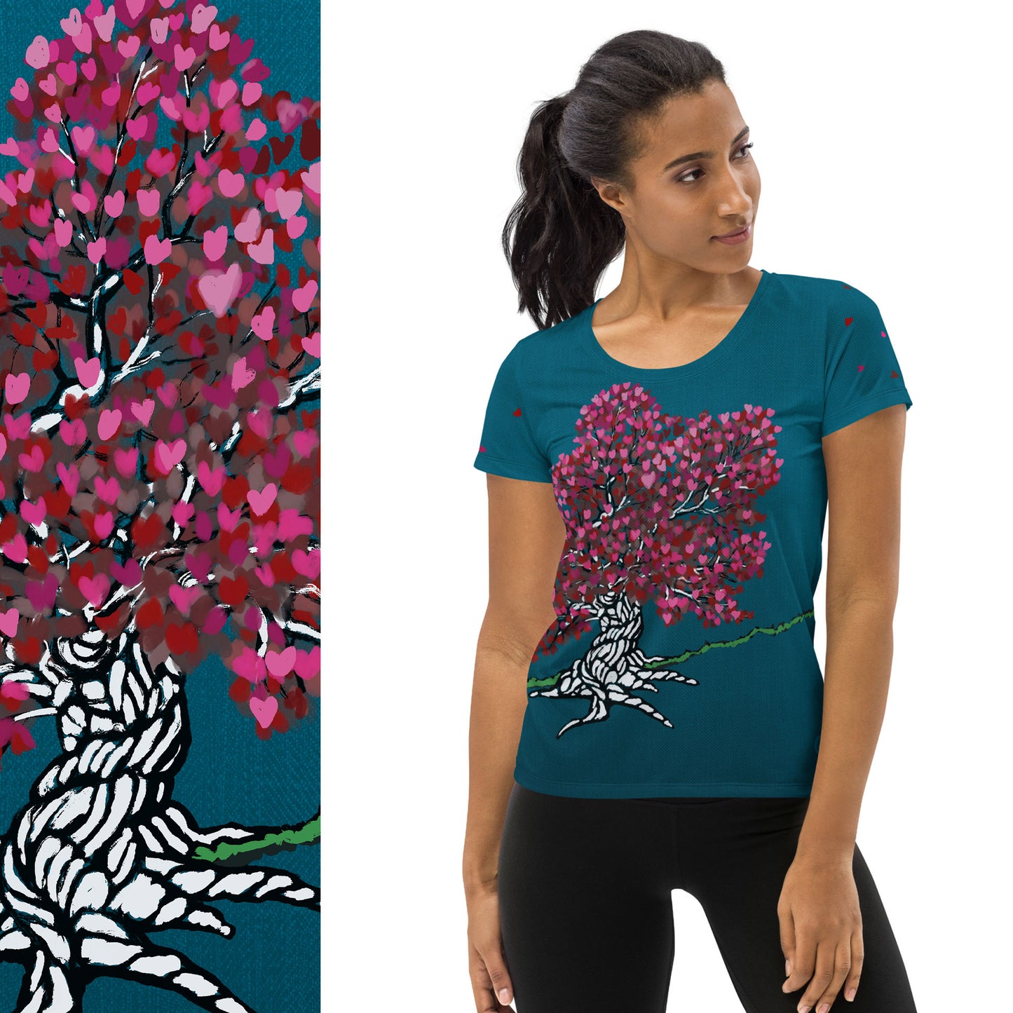 Tree of Hearts Scoop Neck Tech