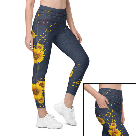 Sunflower Denim Tights w/Pockets 2XS-XL