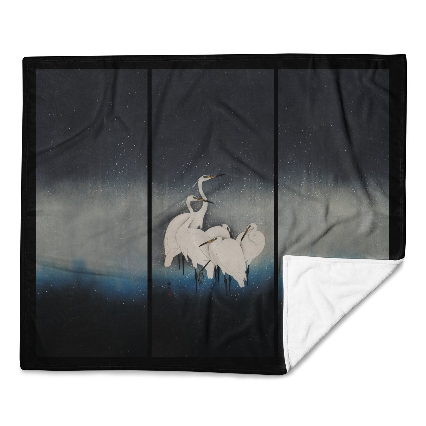 Egrets in Snow Blanket 60x50 Blanket