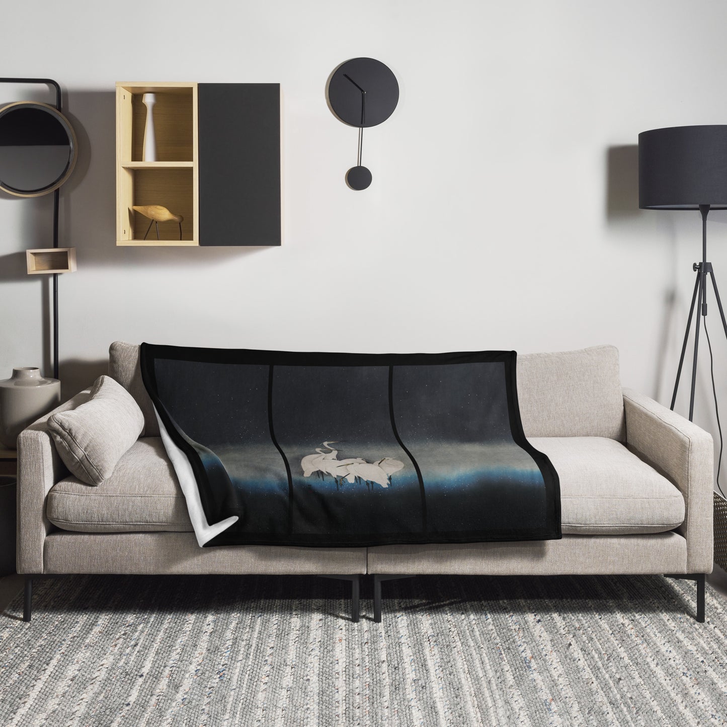 Egrets in Snow Blanket 60x50 Blanket