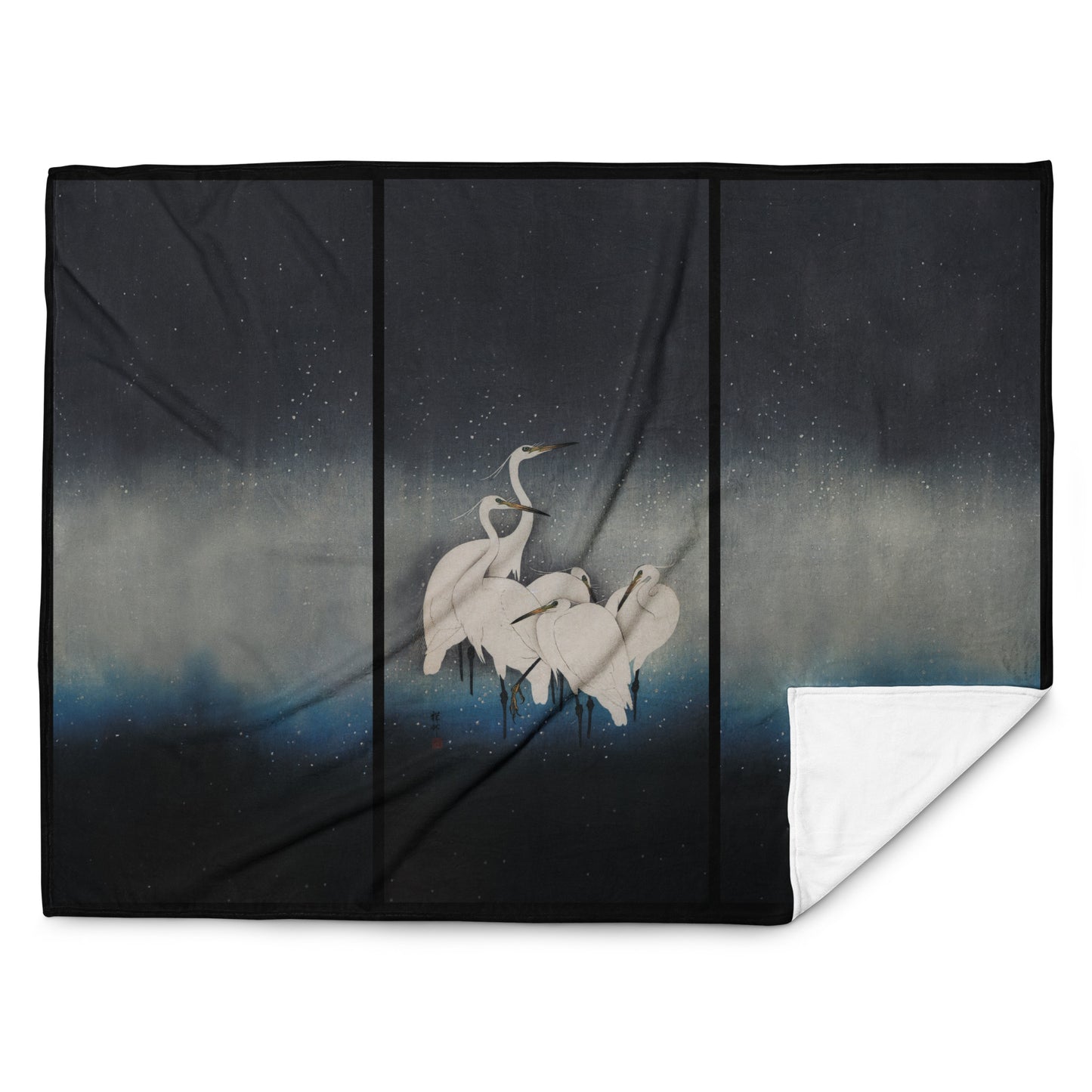 Egrets in Snow Blanket 80x60