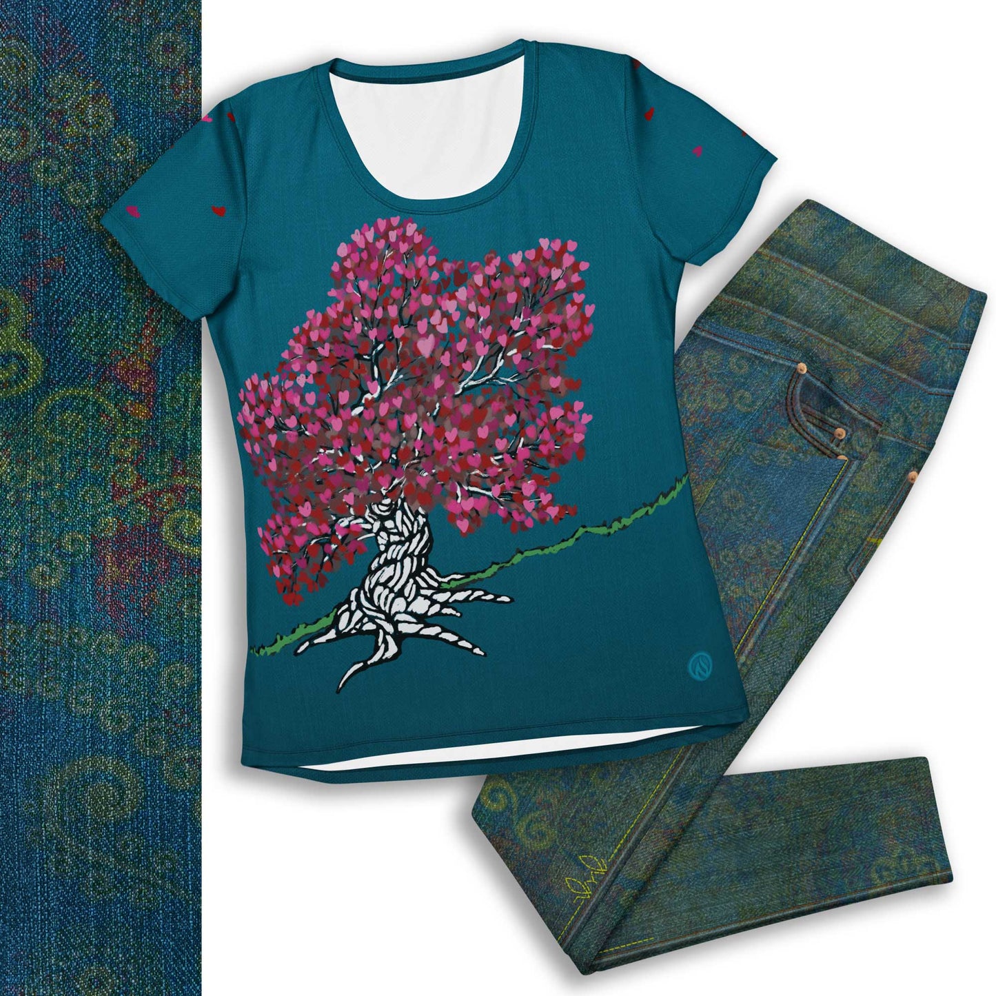 Tree of Hearts Scoop Neck Tech