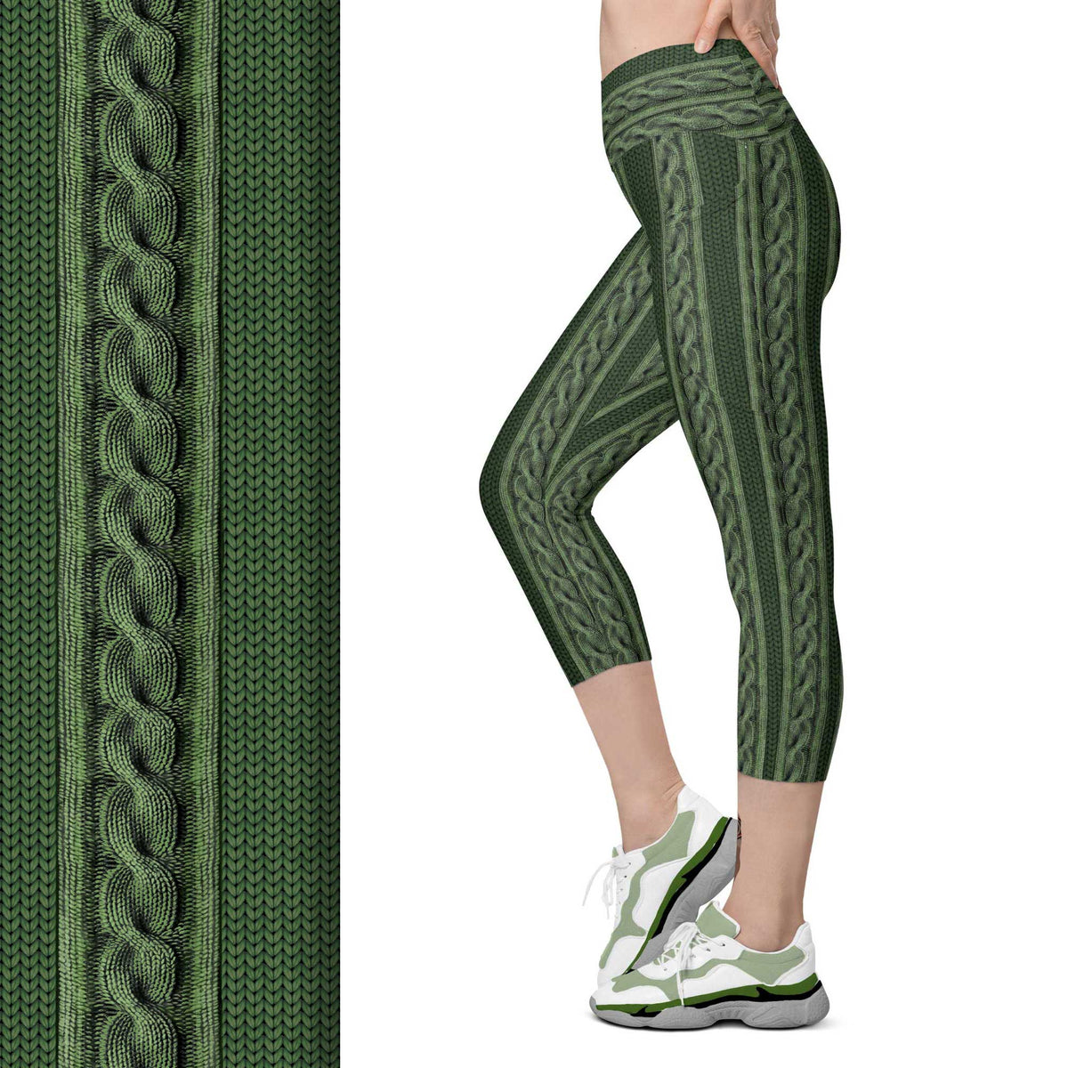 Cable Knit Capris w/ Pockets