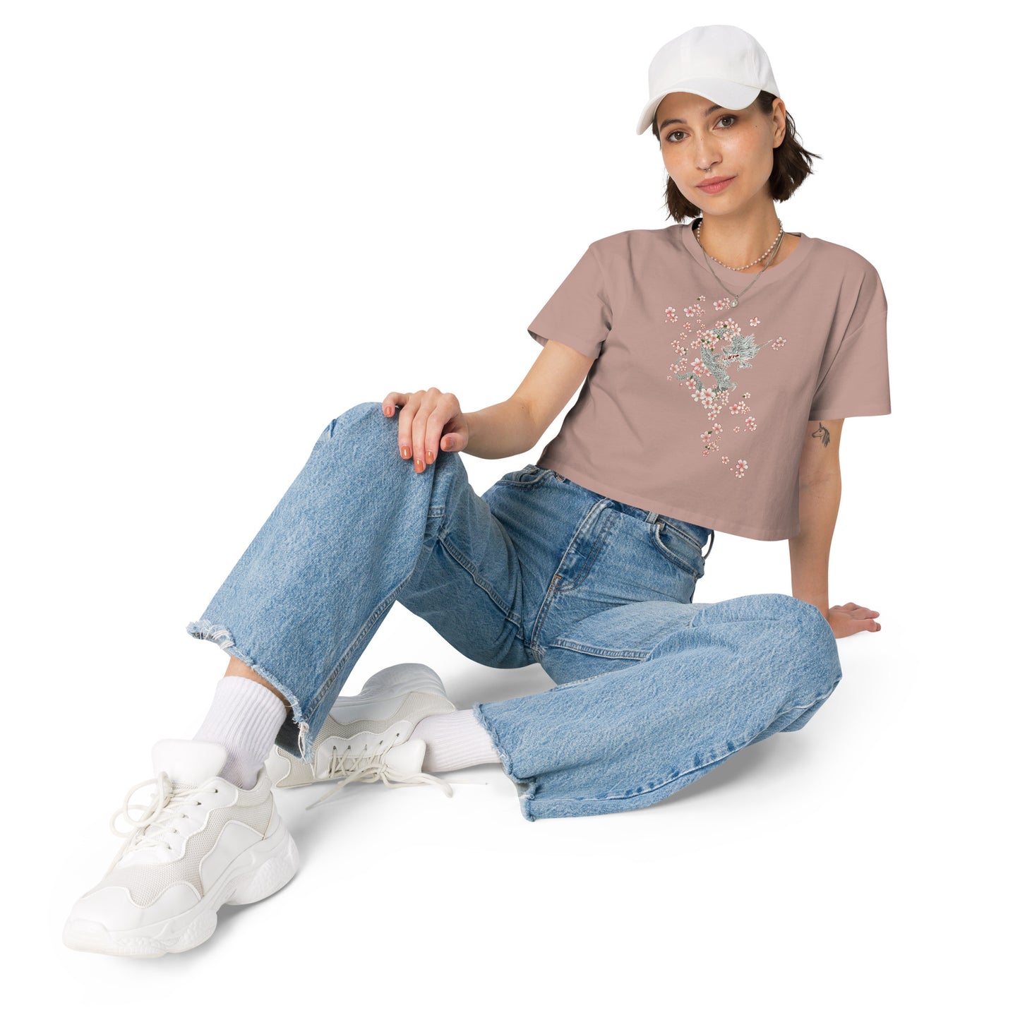 Sakura Dragon Crop T-Shirt (3 colors)