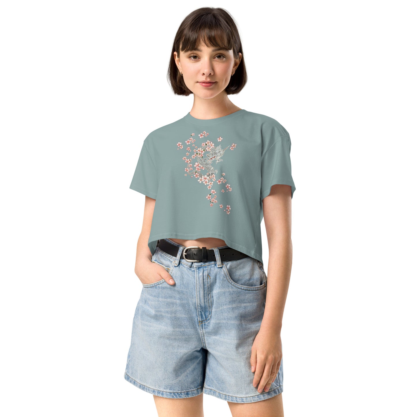 Sakura Dragon Crop T-Shirt (3 colors)